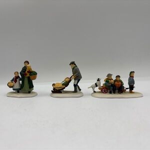 Department 56 1991 Vintage Heritage Village Collection Market Day Set Of 3 56413